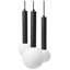 3 - Light Matte LED Novelty Pendant