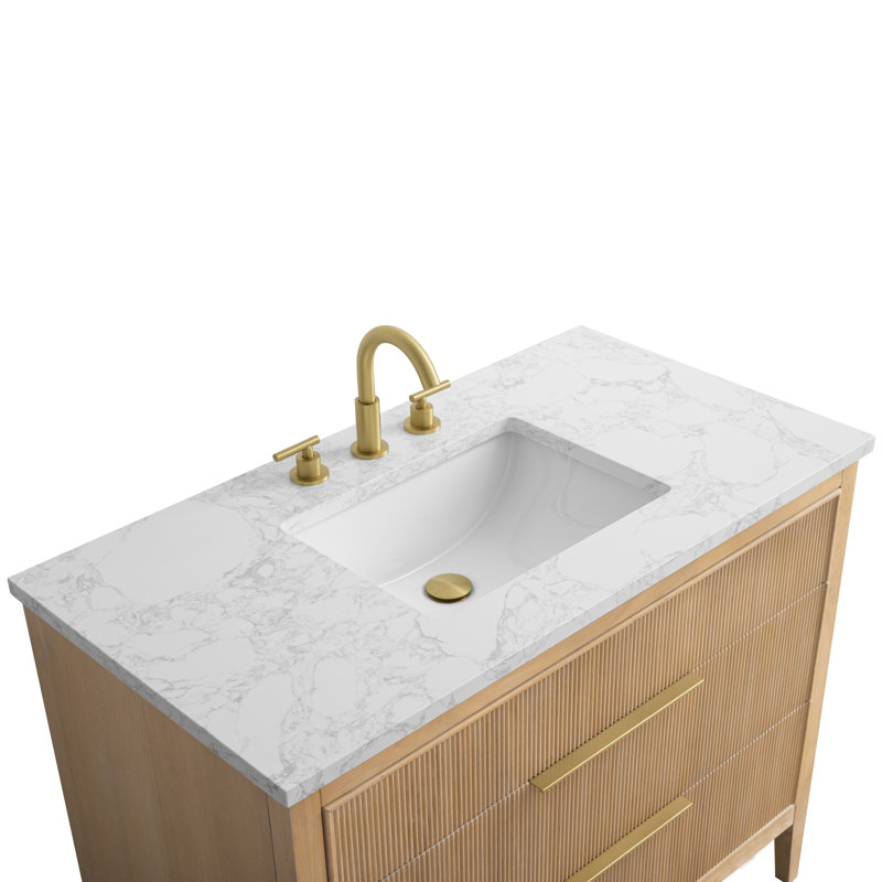 Emma 42" W Single Vanity, Classic Oak