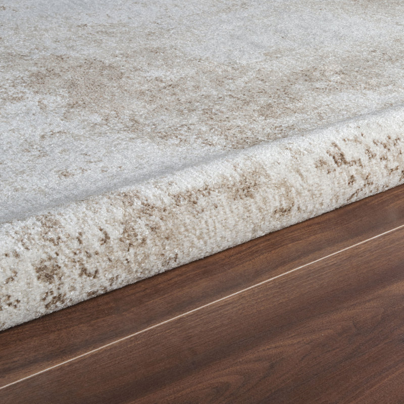 Machine Washable Henry Beige/Brown Rug, Rectangle 12'2'' x 15'2''