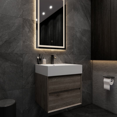 Albizu 24" Wall-Mounted Single Bathroom Vanity