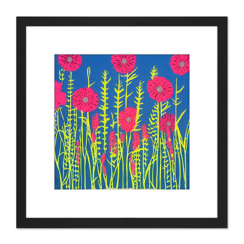Floral Chrysanthemum Flowers Meadow - Single Picture Frame Print