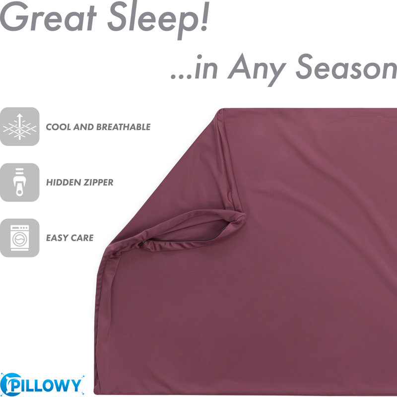 100% Linen, King, Burgundy/Merlot