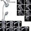 Douche murale en acier inoxydable - double tête à 7 réglages, barre coulissante, finition, débit de 1,8 gal / min, fixation par barre à corrosion, raccord de 1/2 po-127377217