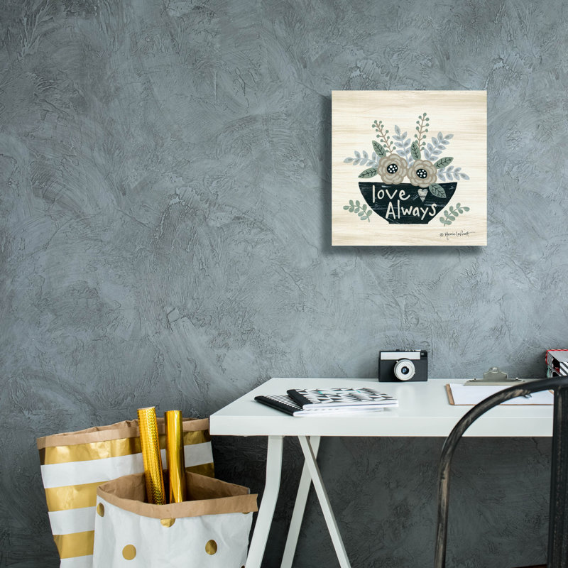 «Love Always», reproduction sur toile tendue, H 12 po x l 12 po x P 0,75 po
