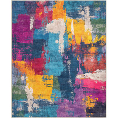 Apollo Abstract Maree Multi Waves Modern Area Rug