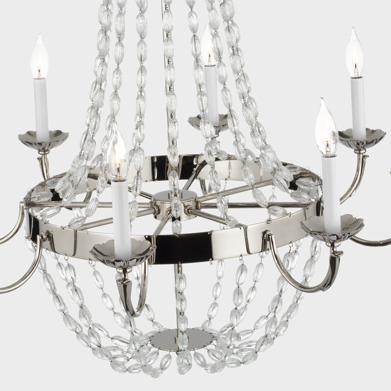 Paris Flea Market 8 - Light Chandelier, 34" H x 32.5" W x 32.5" D 