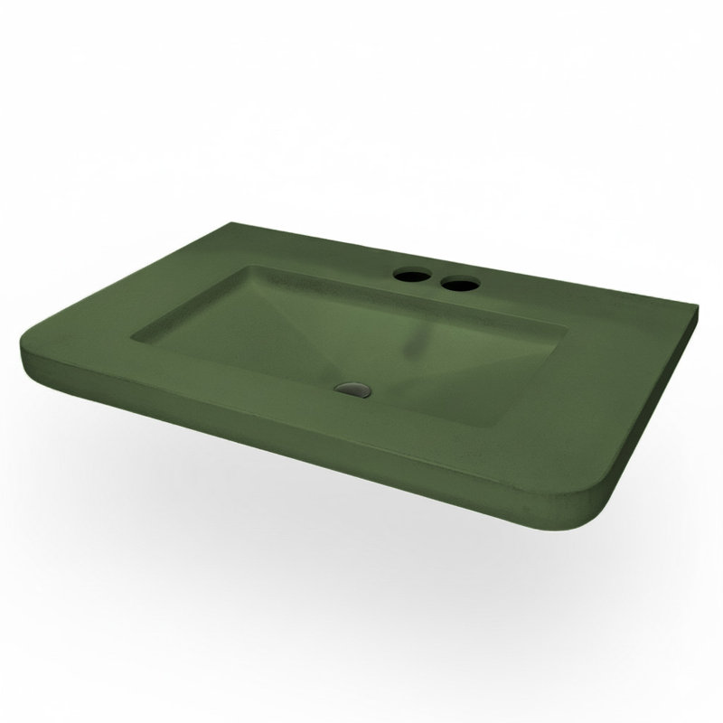 Newterra 37" Console Bathroom Sink by LACAVA, Forest, Double Hole