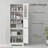 Tall Bathroom Storage Cabinet with Louvred Doors, Adjustable Shelf
