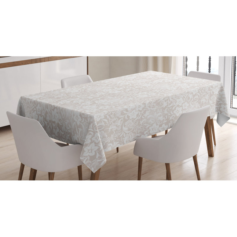Floral Spring Season Blossoms Branches Leaf Beauty Field Ornamental Design Tablecloth, 52"L x 70"W