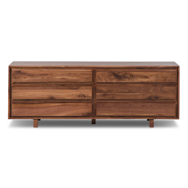 Stafford 6 Drawer Dresser-Walnut Natural