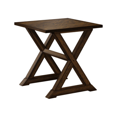 Transitional Accent Table Square, Brown Veneer Nightstand For Bedroom And Living Room, Spacious Side Table, Easy Assembly Square Nightstand,