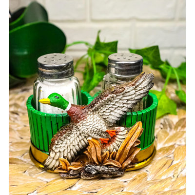 Ensemble de moulin à poivre vert rustique canard colvert