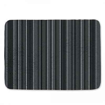 Tapis de bain noir à rayures noires