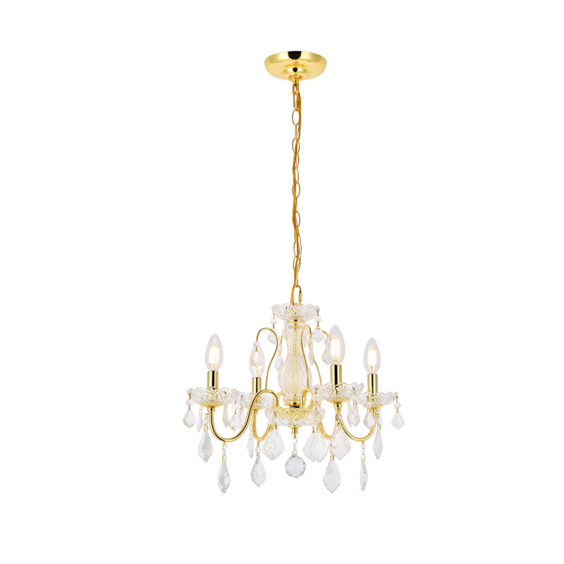 Dagmar 4 - Light Dimmable Classic / Traditional Chandelier, Gold, Royal Cut