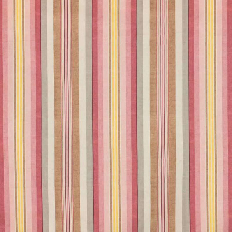 Alison Suite Stripe 100% Cotton Fabric, Rose Quartz