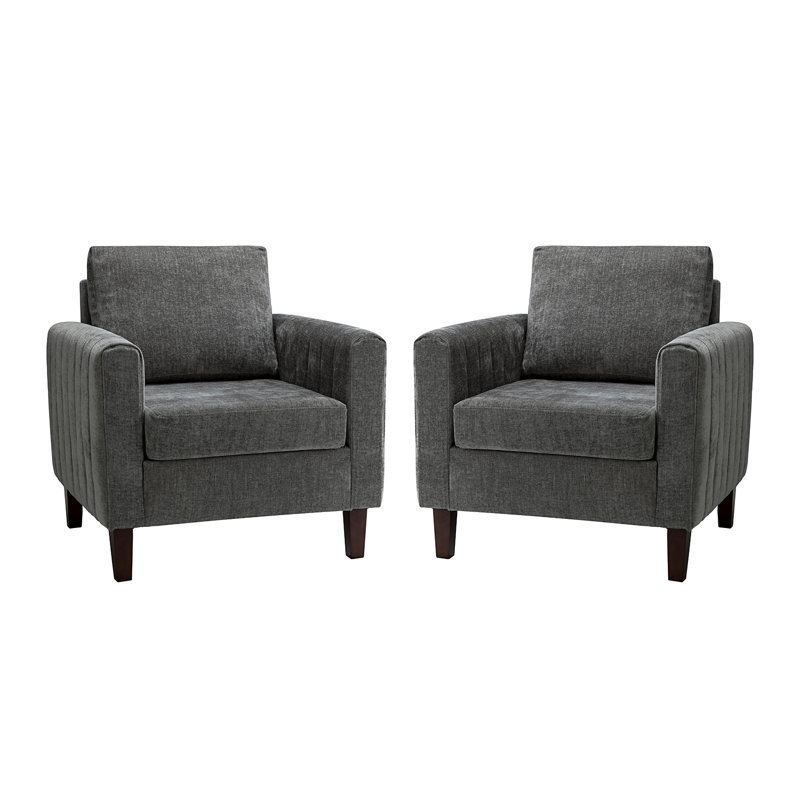Ensemble de 2 fauteuils club Cephisus, Gris