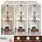 9-Light Steel Dimmable Tiered Chandelier
