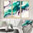 Toile avec cadre flottant or