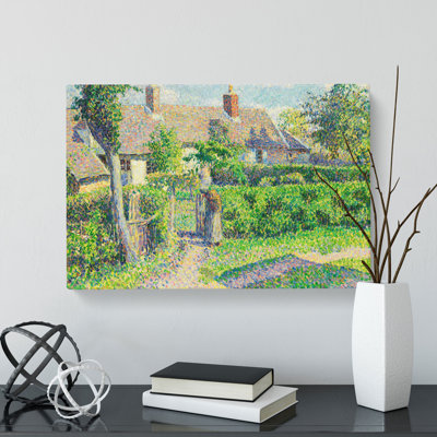 Peasants Houses by Camille Pissarro - Wrapped Canvas Painting