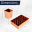 Plateau à graines - Plateau à semis en cuivre et métal avec 24 pots à fleurs effilés pour planter des graines - Trousse de germination pour la germination - Accessoires de serre et cadeaux de jardinage par Kings County Tools