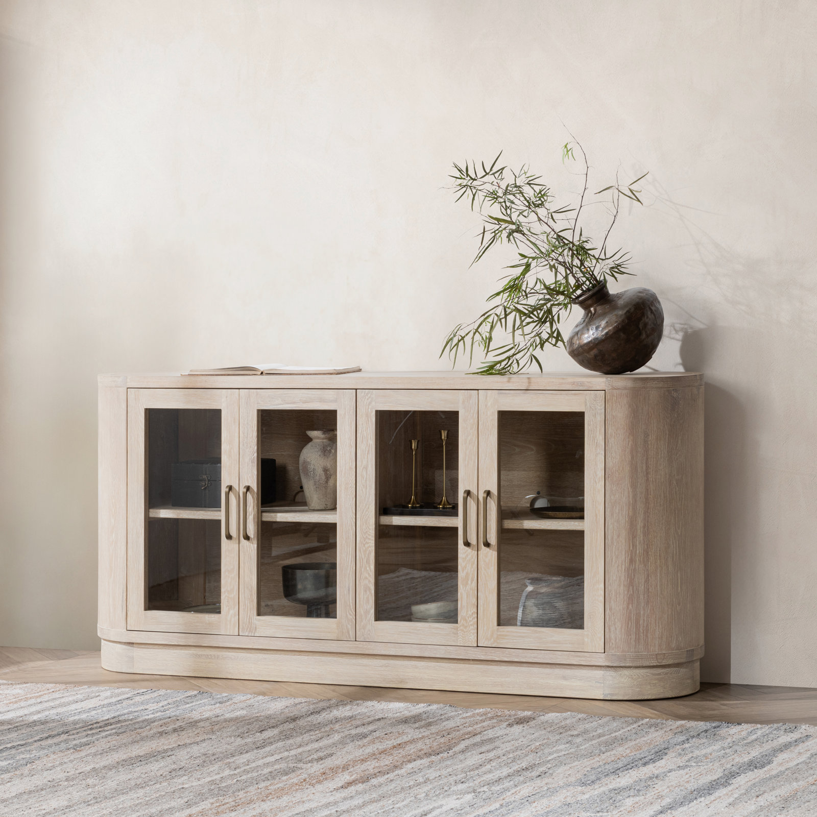 Vander 78" Sideboard, White Wash