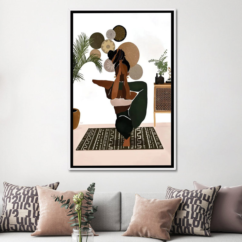 « Équilibre » par Brie Nicole-impression d’art graphique, Toile blanche encadrée, Pas de tapis, H 60 po x l 40po x P 1,5 po