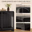Meuble de 40 po en forme de cage en bois pour chien, table de bout pour chenil robuste pour petits et grands chiens, facile à assembler, noir-1380800382-1380800380