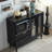 Black Solid Wood Sideboard