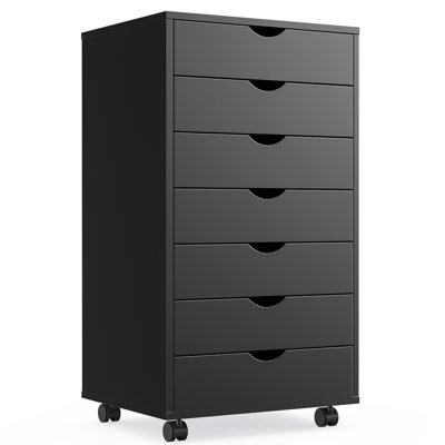 Commode 7 tiroirs - Armoires de rangement avec roulettes Commodes en bois