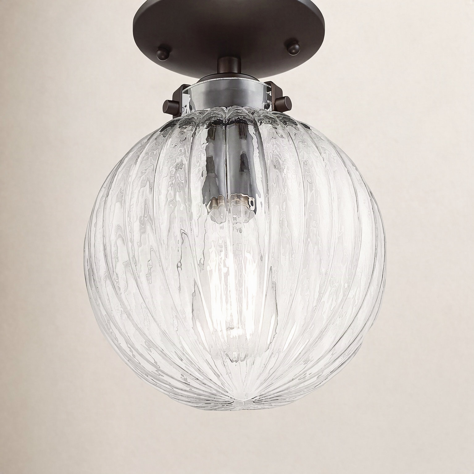 Kaydan Single Light Semi Flush Mount, Oil Rubbed Bronze