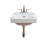 Ceramic Rectangular Wall Mount Bathroom Sink with Overflow-44854246