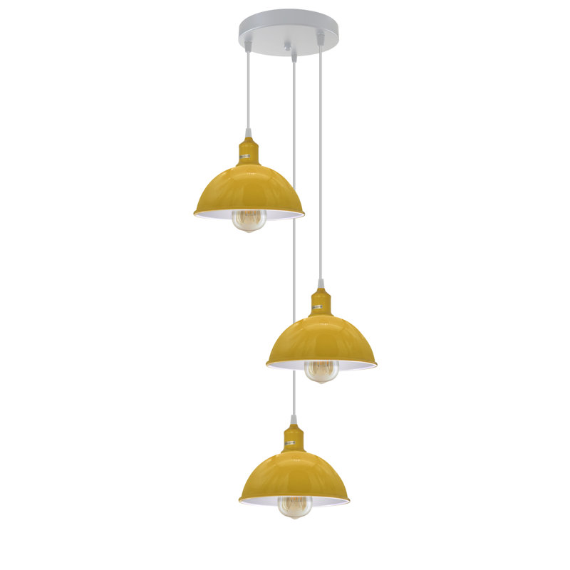 3 - Light Cluster Pendant, No, No, Yellow