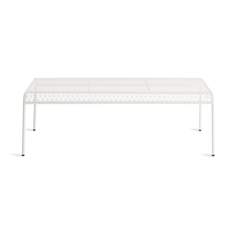 Hot Mesh Outdoor Dining Bench, Off White