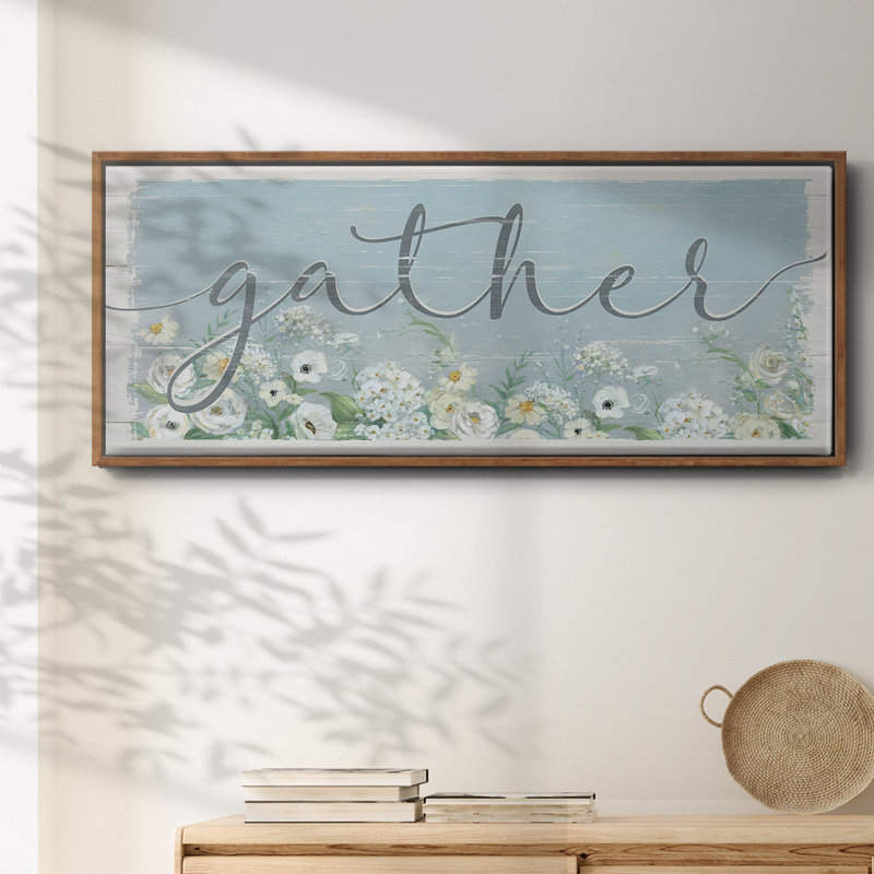 «Gather Garden», toile encadrée, H 20 po x l 50 po