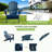 Adirondack Chair, Plastic Adirondack Chairs, HDPE Adirondack Chair, Folding Adirondack Chairs,Outdoor Chairs With Cup Holder For Lawn Patio Deck Fire Pit -Dark Blue-514773971