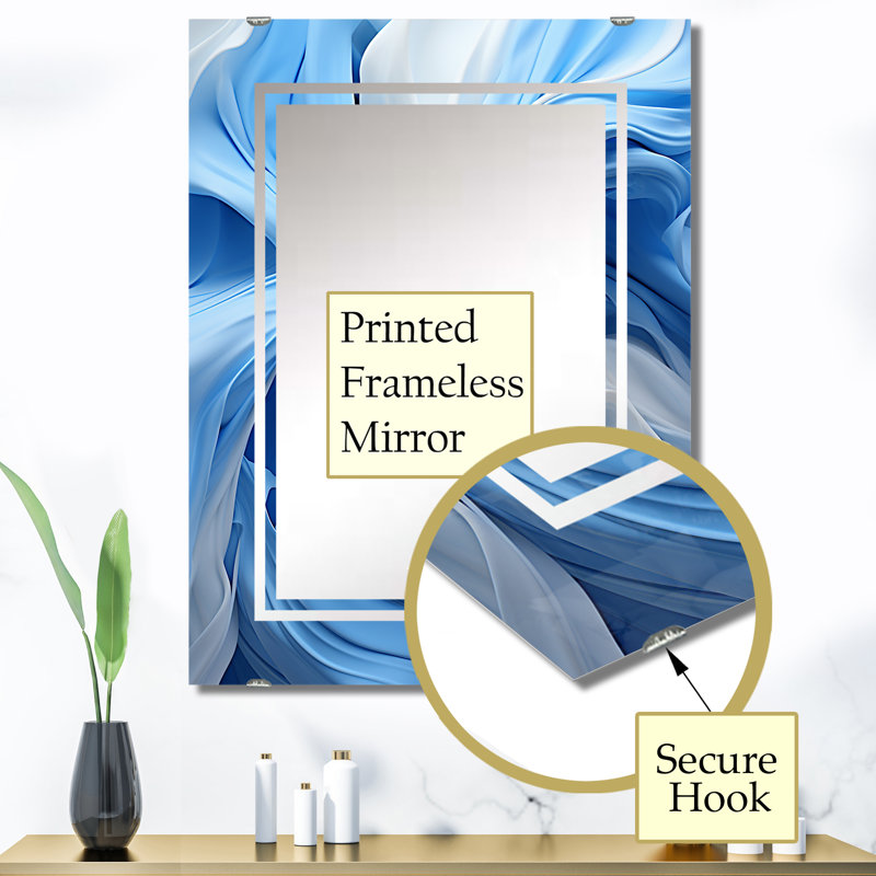 Kinya - Miroirs muraux décoratifs à spirales abstraites MIR137973, 40 po x 30 po