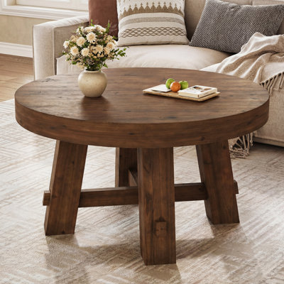 Solid Wood Round Coffee Table