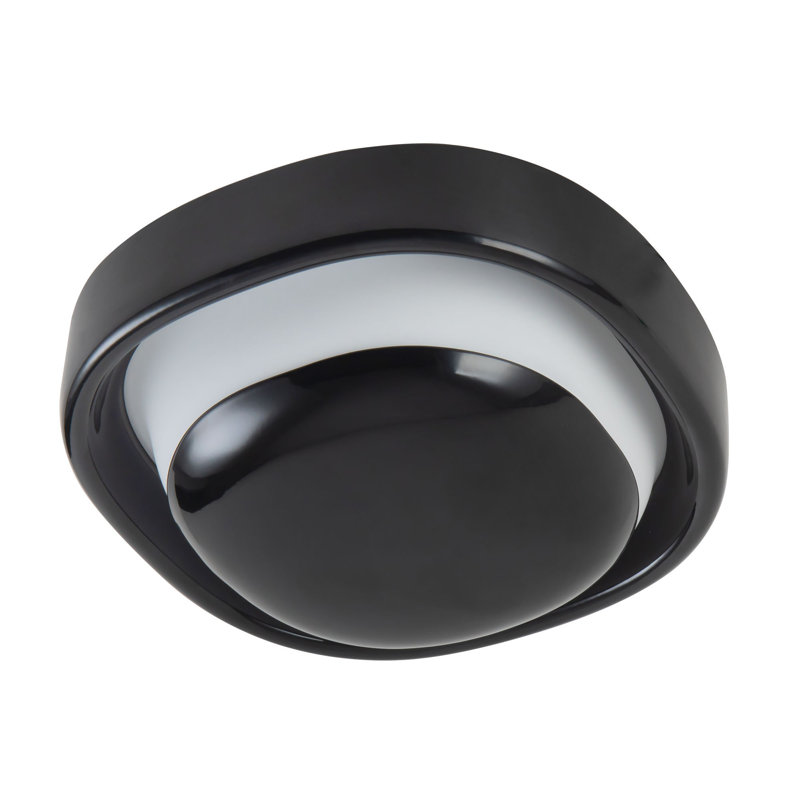 Pebble 8-in Silver dimmable LED Wall Sconce, Matte Black