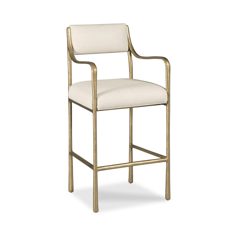 Upholstered Stool with Metal Frame
