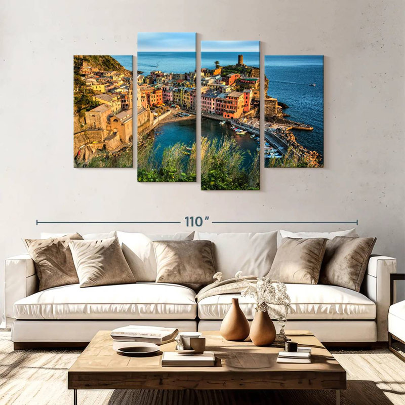 Vernazza dans les Cinque Terre, H 54 po x l 84 po