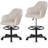 Beige Ergonomic Drafting Chair with Footrest and Lumbar Support, Adjustable Tall Office Chair, Swivel Chair for Home Office & Studio-68261746