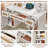 Office Desk 56" with 5 Drawers Storage File Cabinet Rattan Wood Desk for Computer Office Bedroom Home Furniture-129744030