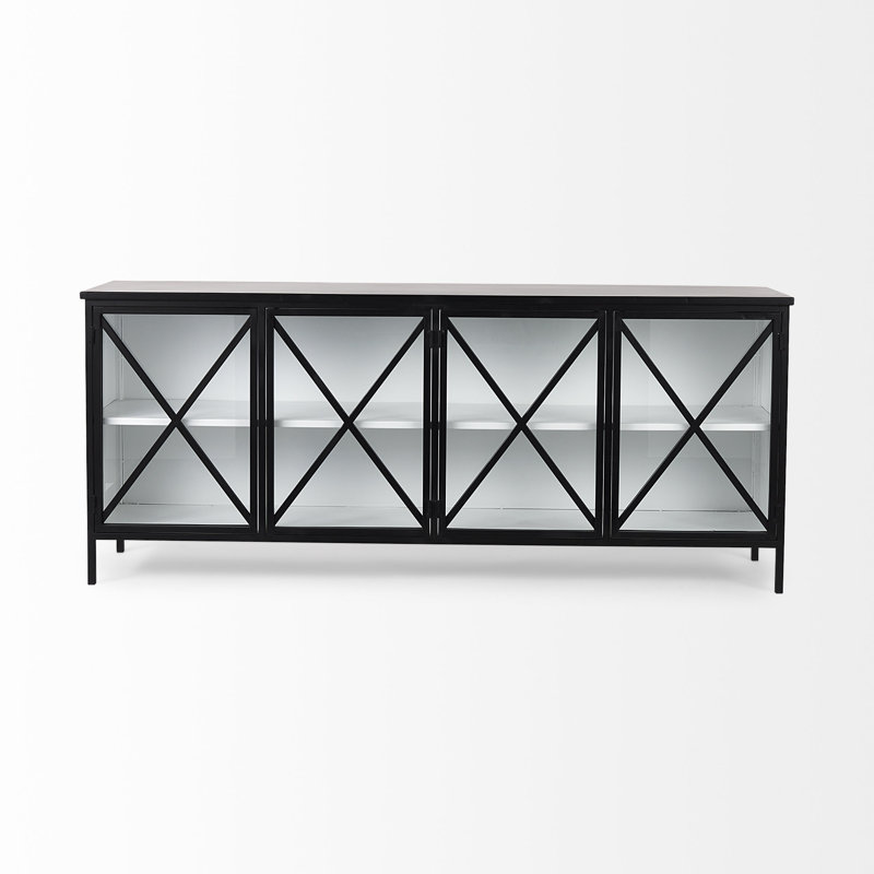 Tildon 79'' Sideboard, Black/White