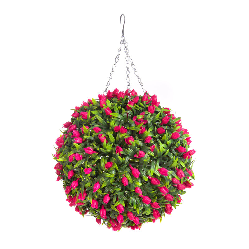Faux Plant, 38cm H x 38cm W x 38cm D, Pink