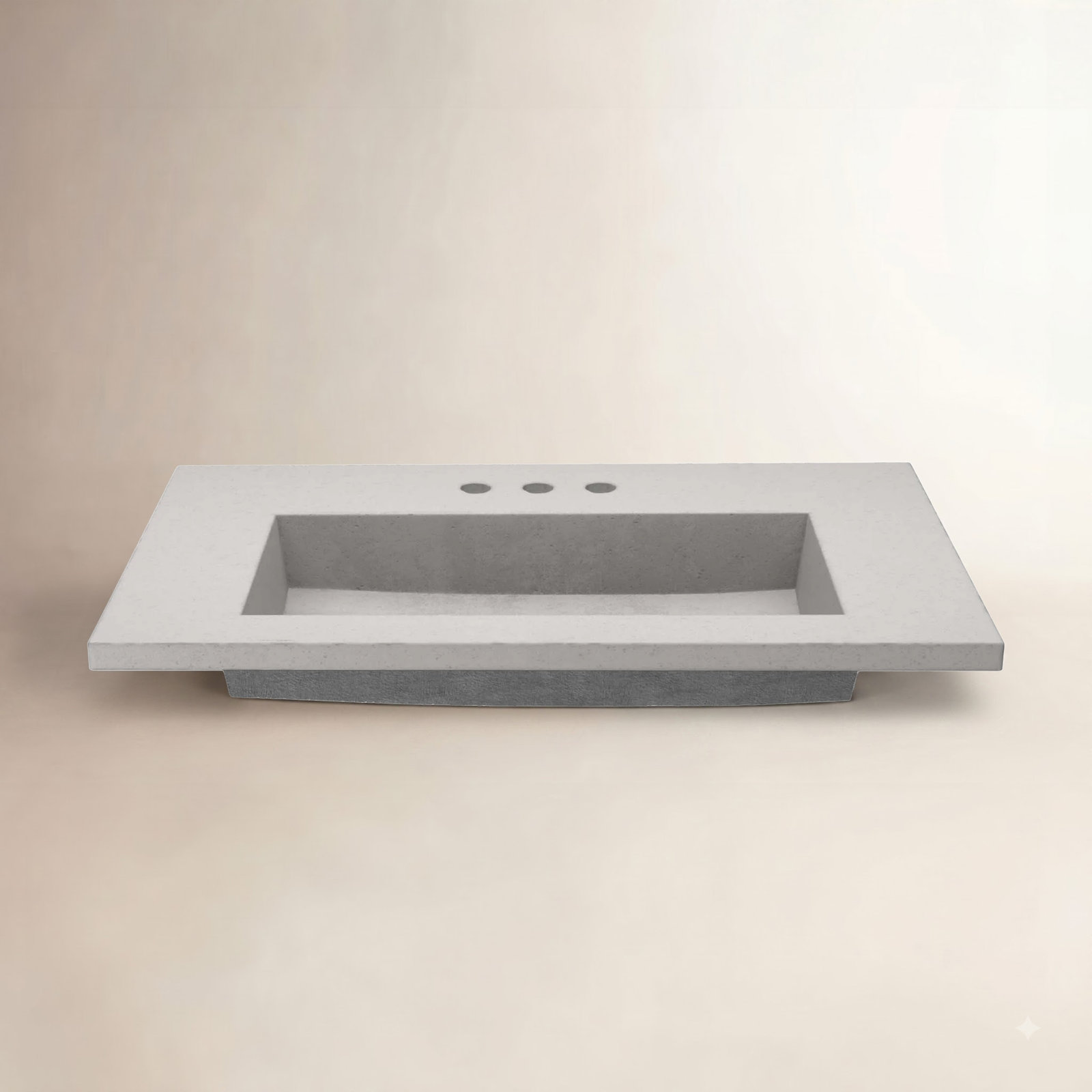 NativeStone Capistrano Vanity Top with Sink, Ash, 8" Centers
