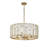 4 - Light Steel Dimmable Drum Chandelier