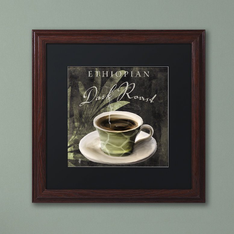 «Afrikan Coffee III» par Jadaya, impression encadrée, Noir, H 16 po x l 16 po x P 0,5 po, Cadre noir