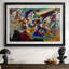 Improvisation (composition abstraite) - Wassily Kandinsky - reproduction encadrée avec passe-partout et verre - 1913-1170587254-1170587255-1170587256
