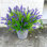 30 paquets de fleurs artificielles pour les plantes d'extérieur - 30 paquets de fausse lavande en plastique résistant aux rayons UV pour les décorations d'intérieur ， Plantes artificielles en plastique pour jardin