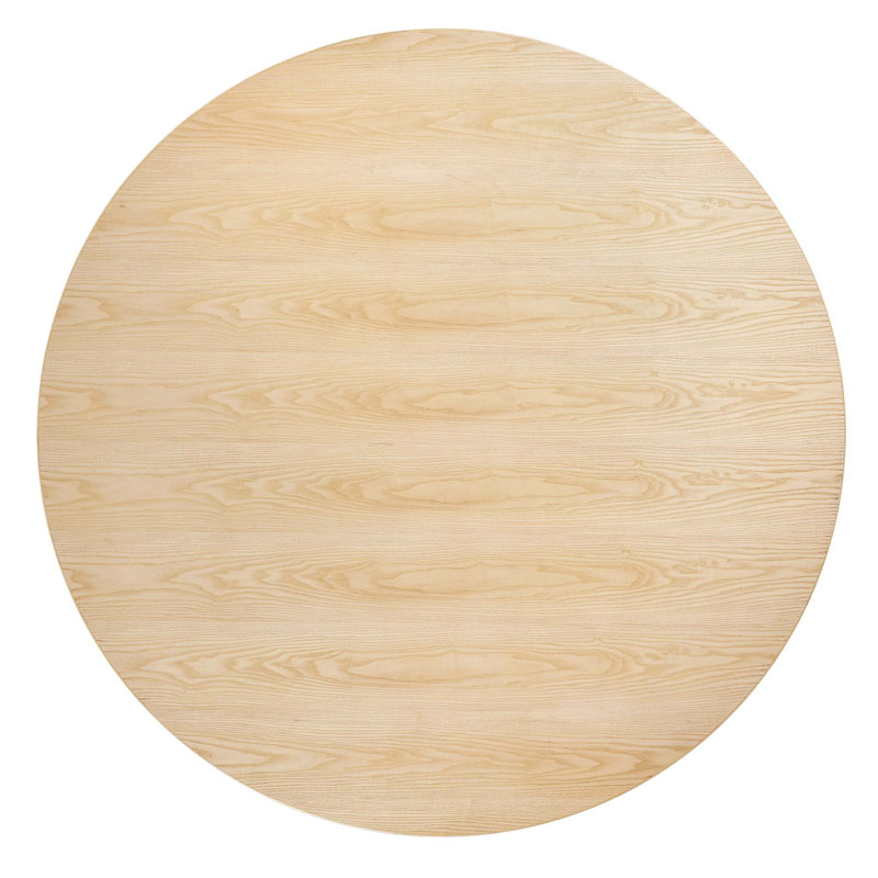 Silver Orchid Fein Oval Dining Table, White, Natural, 29.5" H x 60" W x 60" L